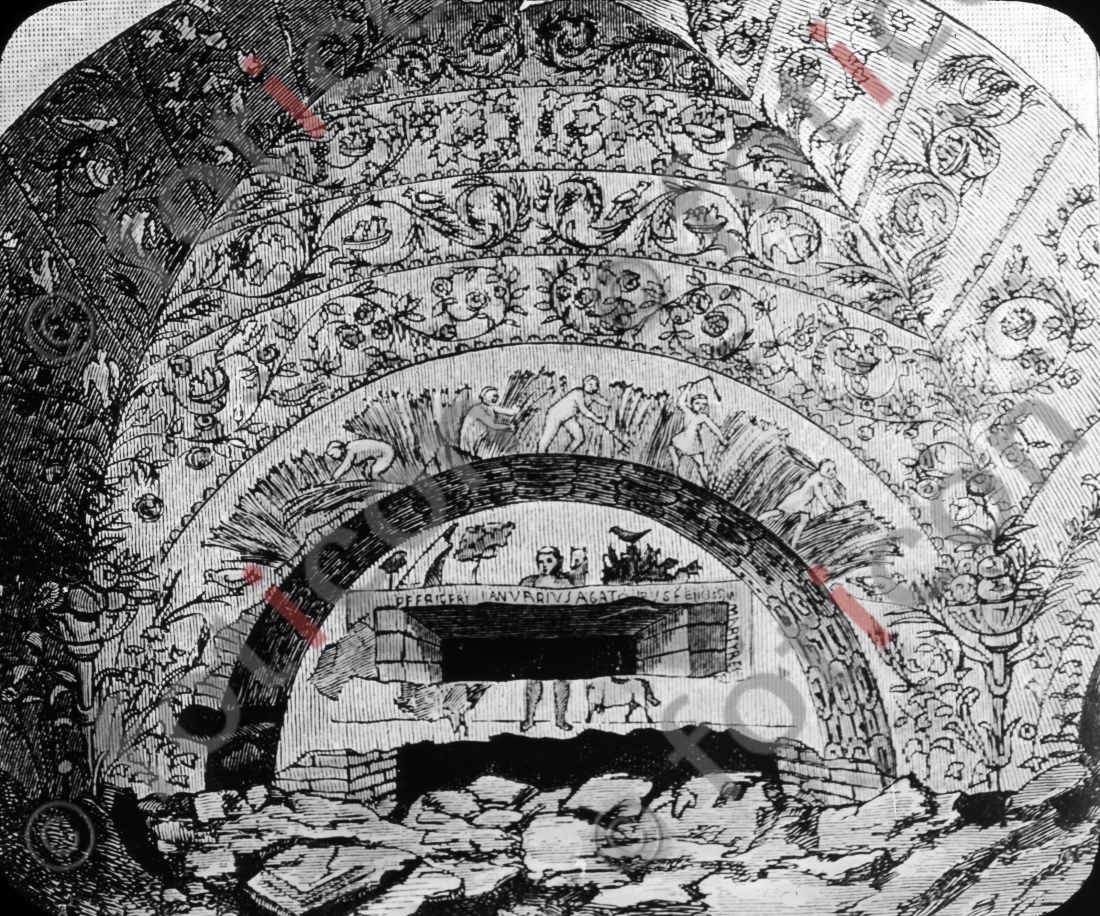 Cornelius-Gruft | Cornelius tomb  - Foto foticon-simon-107-027-sw.jpg | foticon.de - Bilddatenbank für Motive aus Geschichte und Kultur